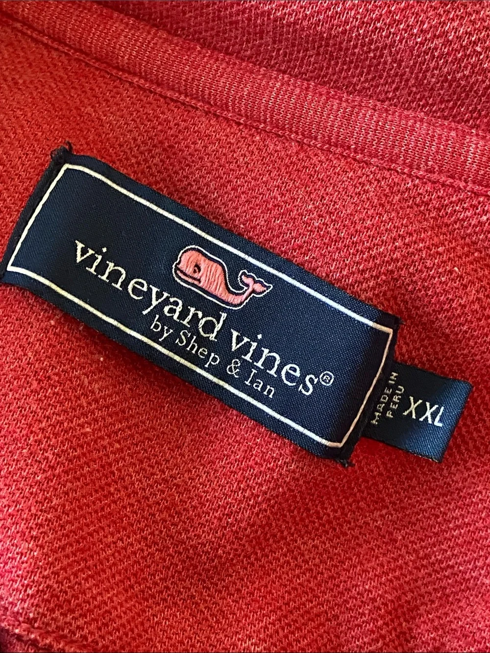 Vineyard Vines Burgundy Saltwater quarter-zip pullover Size XXL  nautical